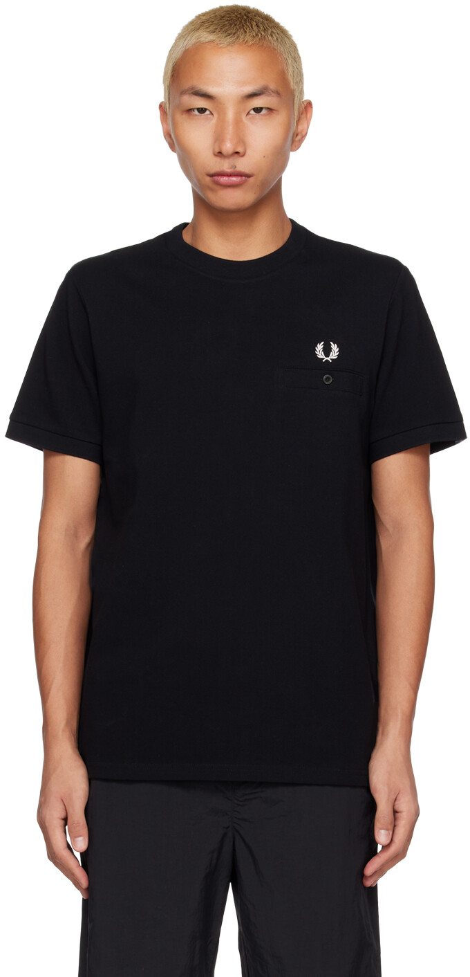 

Черная футболка с карманом Fred Perry, Черный