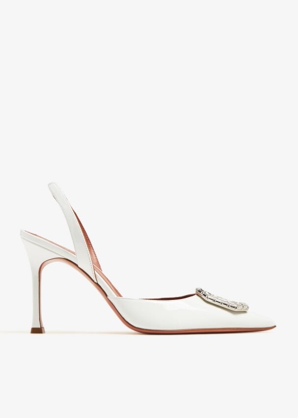 

Туфли Amina Muaddi Camelia Slingback, белый