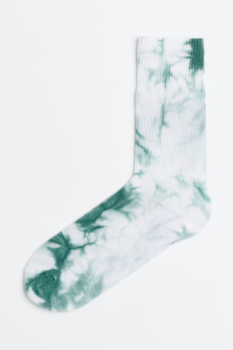 Носки с узором батик H&M, морской / галстук-краситель фильтр ozone h 73
