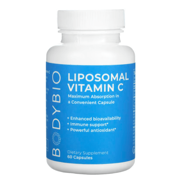 Липосомальный витамин C BodyBio 1000 мг, 60 капсул bodybio липосомальный глутатион 60 капсул