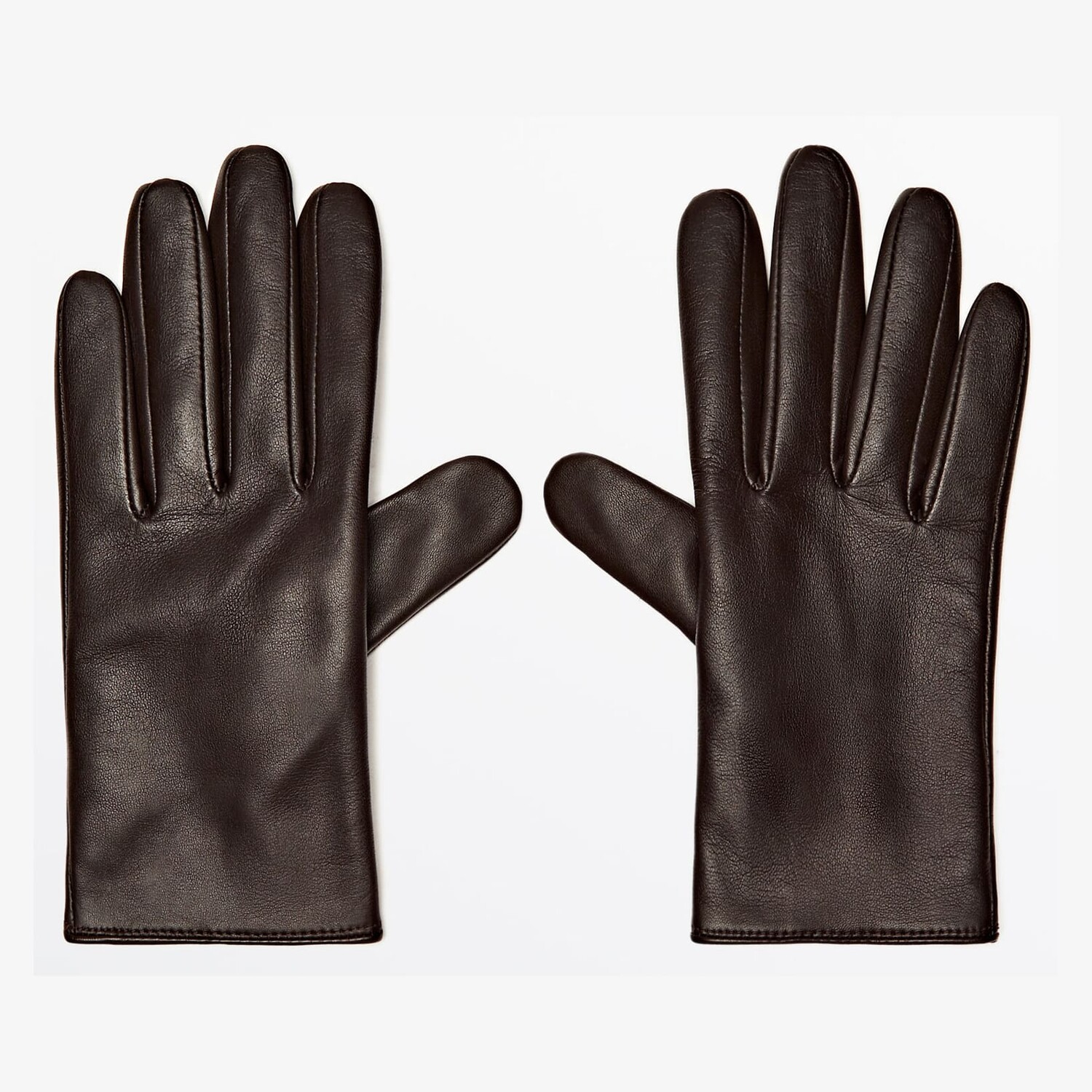 

Перчатки Massimo Dutti Leather, коричневый