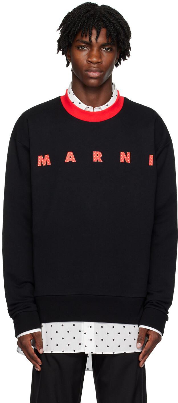 

Черный свитшот в горошек Marni