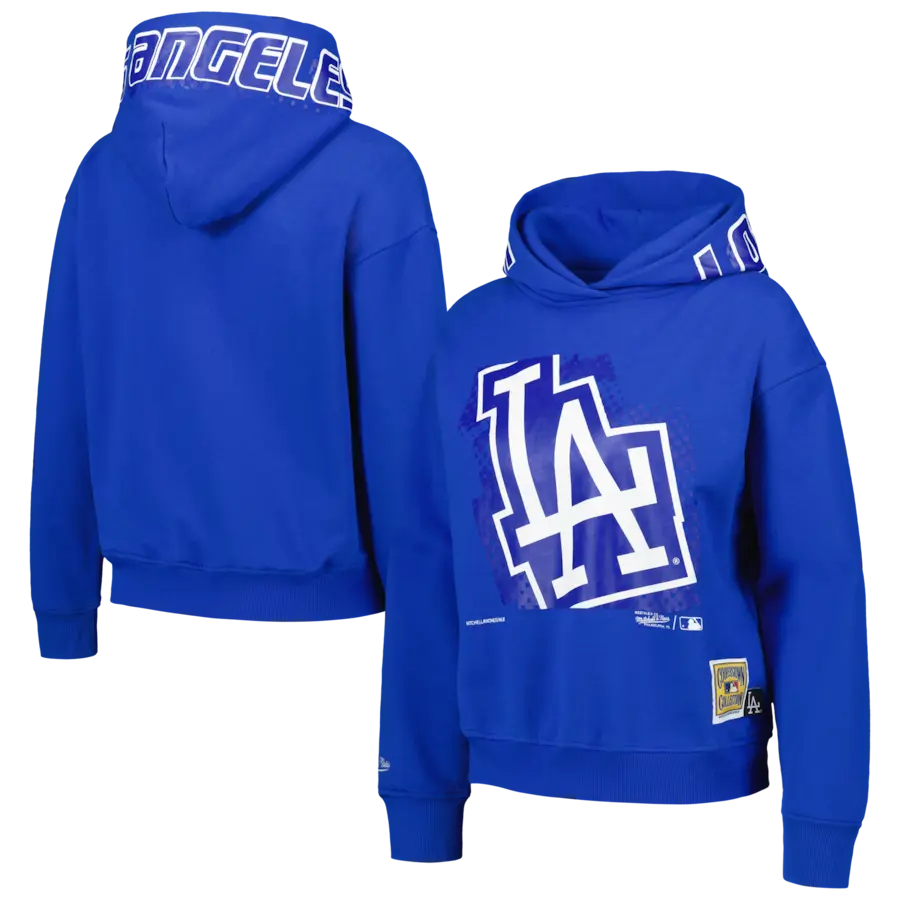 

Пуловер с капюшоном Mitchell & Ness Los Angeles Dodgers, роял