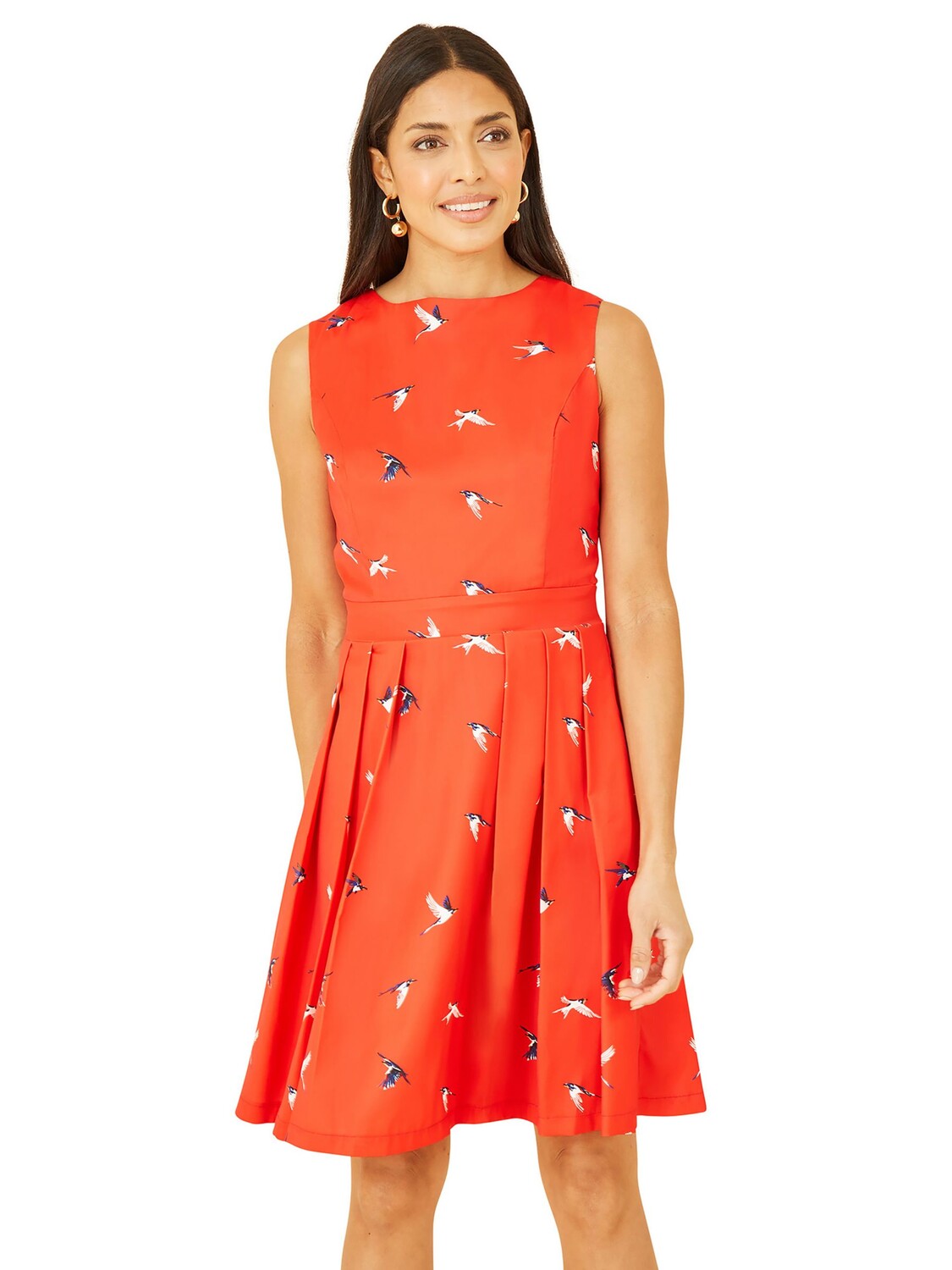 

Платье с плиссированной юбкой Yumi Red Swallow, красный