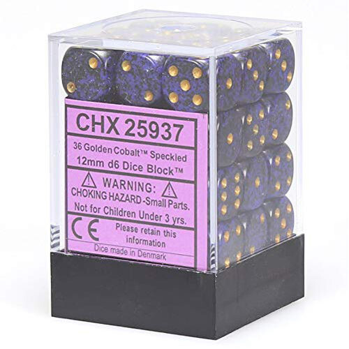 

Игровые кубики Speckled D6 Set Of 36 : Golden Cobalt Chessex