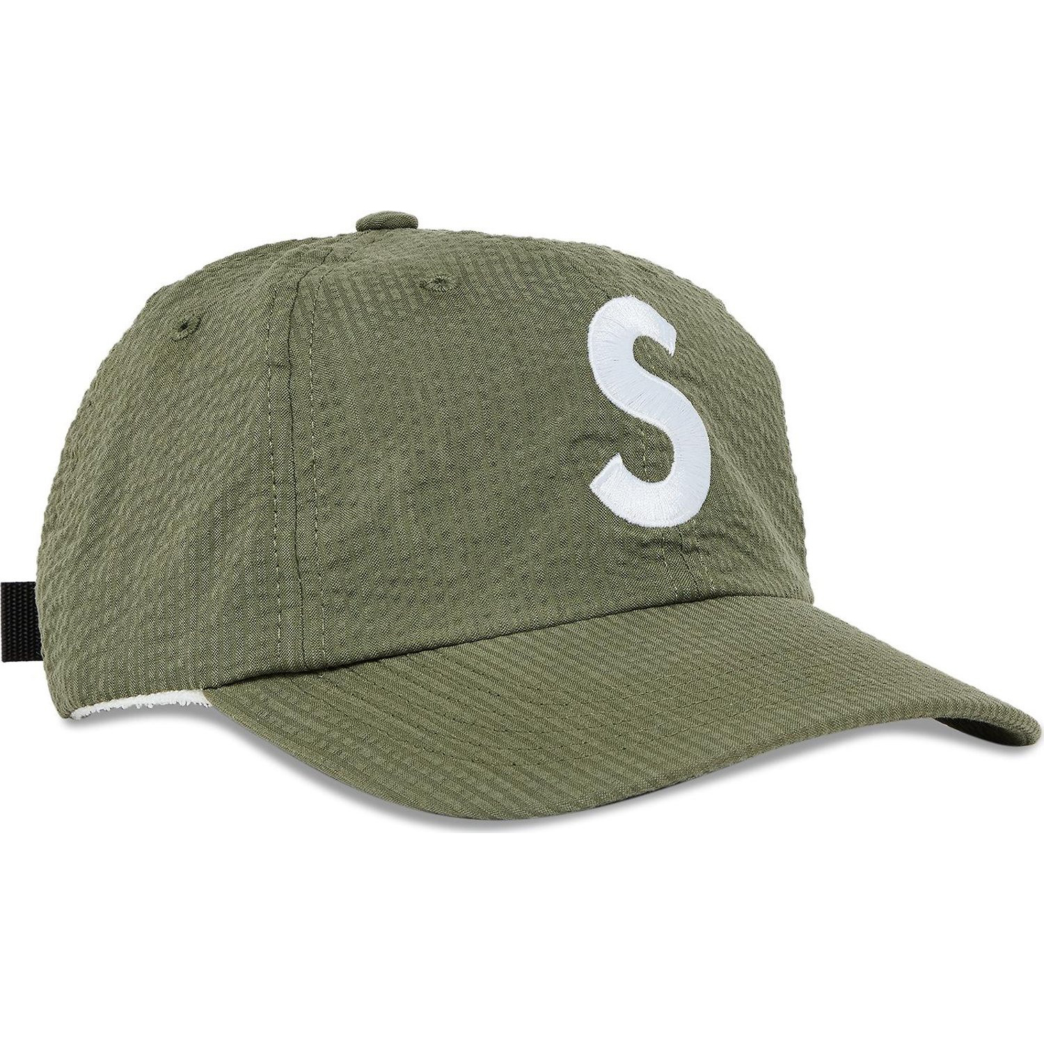 Бейсболка Supreme Seersucker S Logo 6-Panel, зеленый