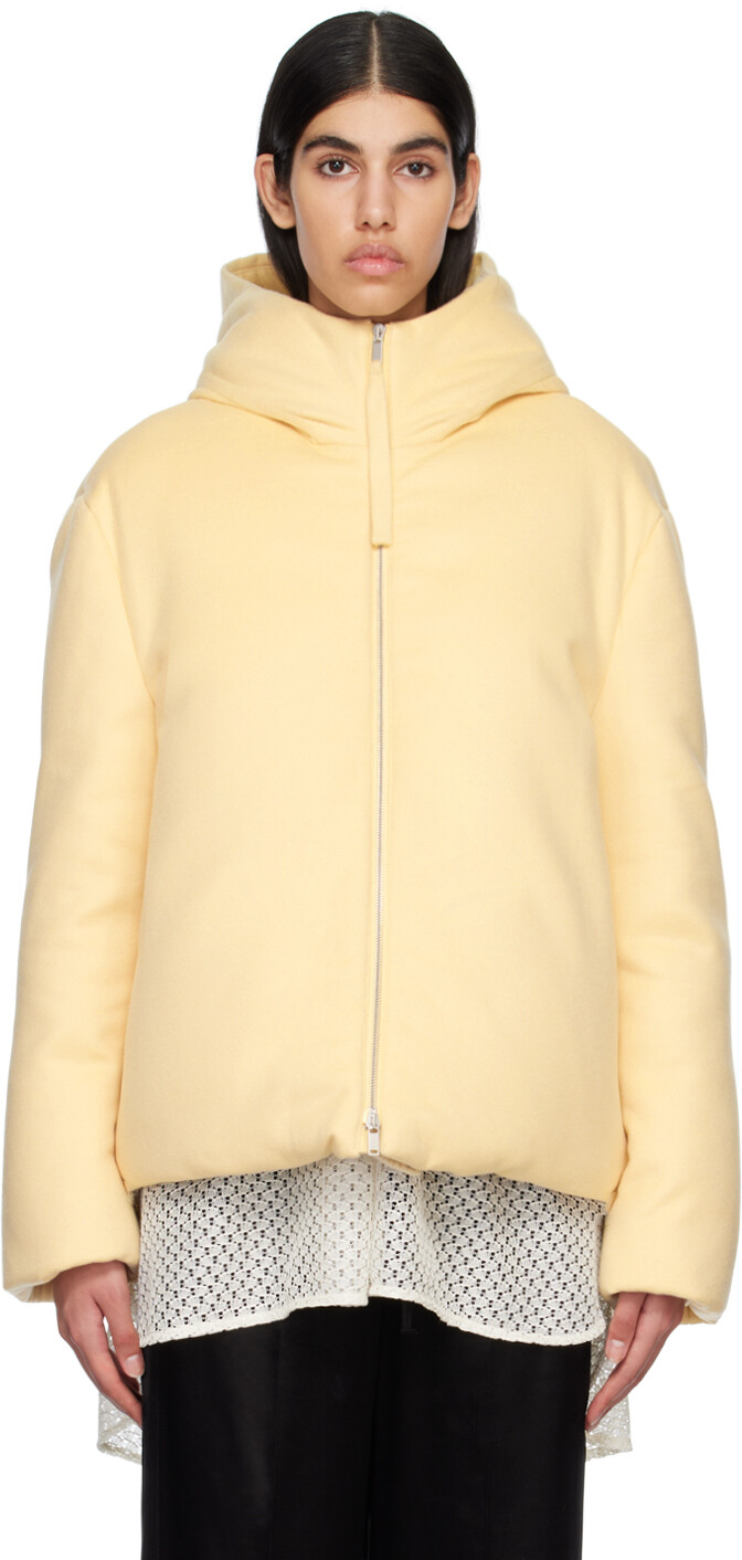 

Желтый пуховик с капюшоном Jil Sander