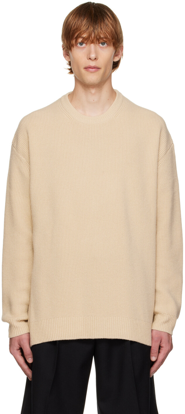 

Бежевый свитер в рубчик Solid Homme