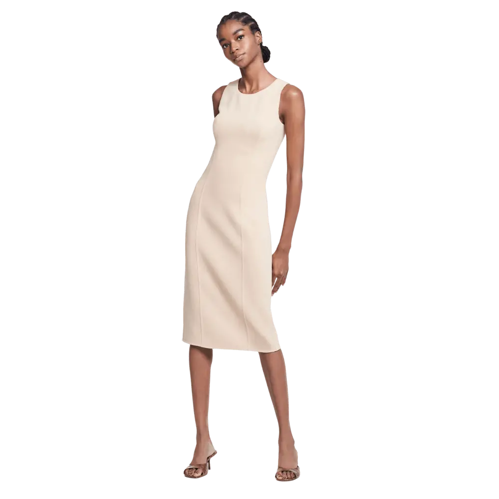 

Платье Michael Kors Stretch Wool Boucle Sheath, светло-бежевый