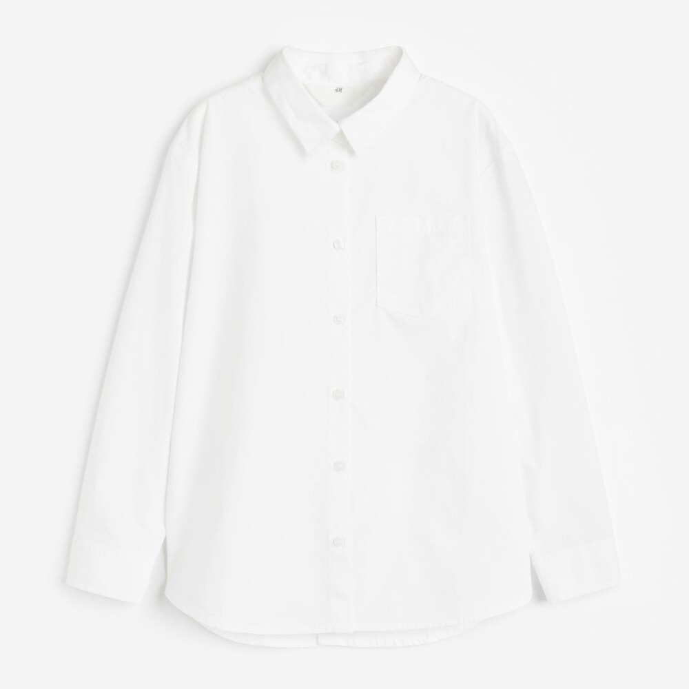 

Рубашка H&M Kids Cotton Poplin, белый