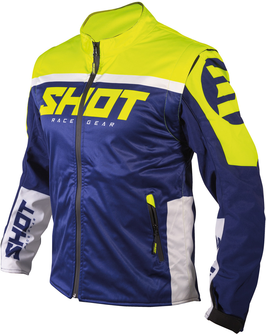 Куртка Shot Softshell Lite 2.0 для мотокросса, синий/желтый куртка для мотокросса rr lite fxr синий флуоресцентно желтый