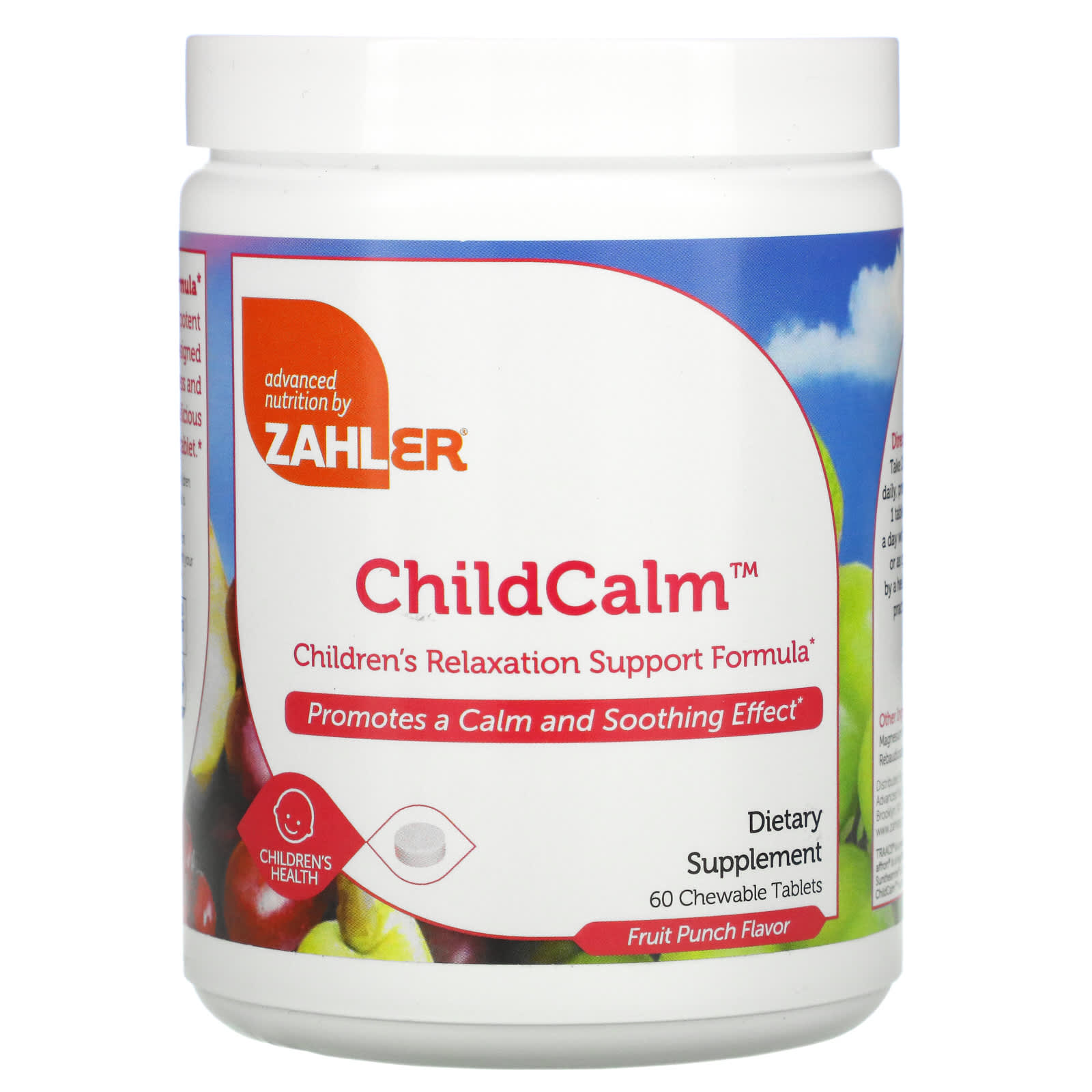 Формула Zahler для поддержки расслабления детей, фруктовый пунш, 60 жевательных таблеток формула для поддержки спокойствия детей zahler 60 таблеток