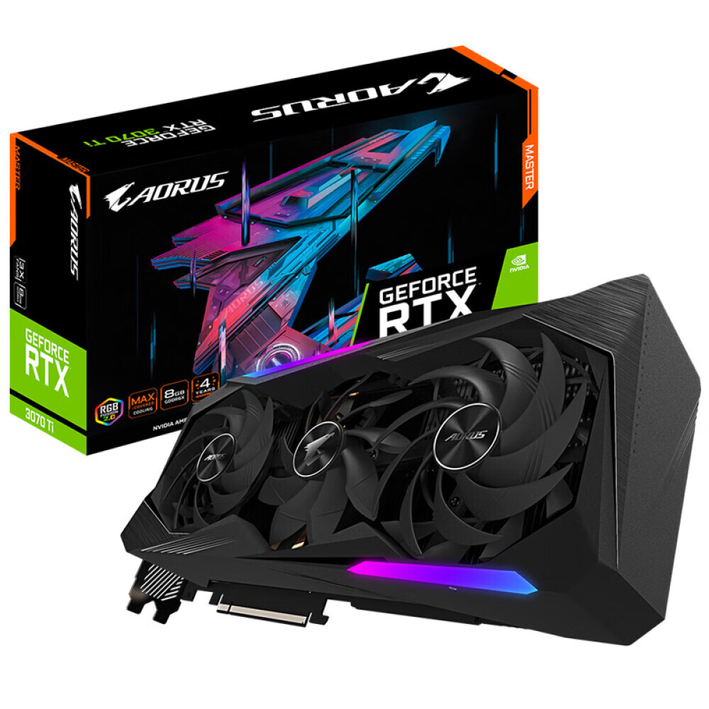 

Видеокарта Gigabyte AORUS GeForce RTX 3070 Ti MASTER 8GB Super Carving Electric Competition Game
