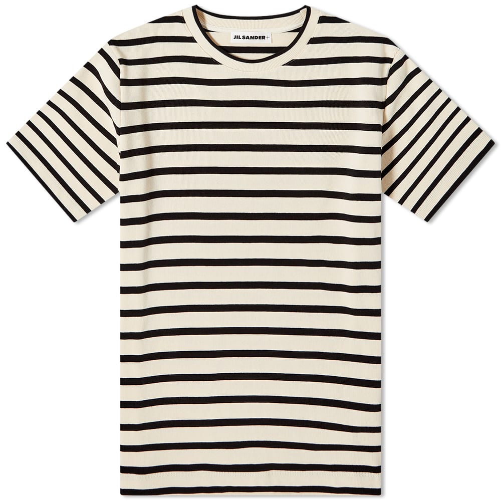 

Футболка Jil Sander Stripe Logo Tee, Белый