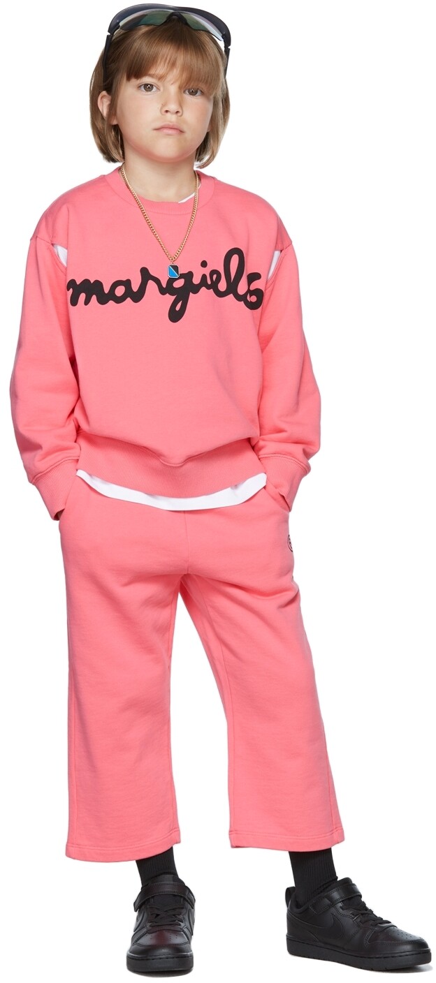 

Детская толстовка \Margiela\" розового цвета" MM6 Maison Margiela