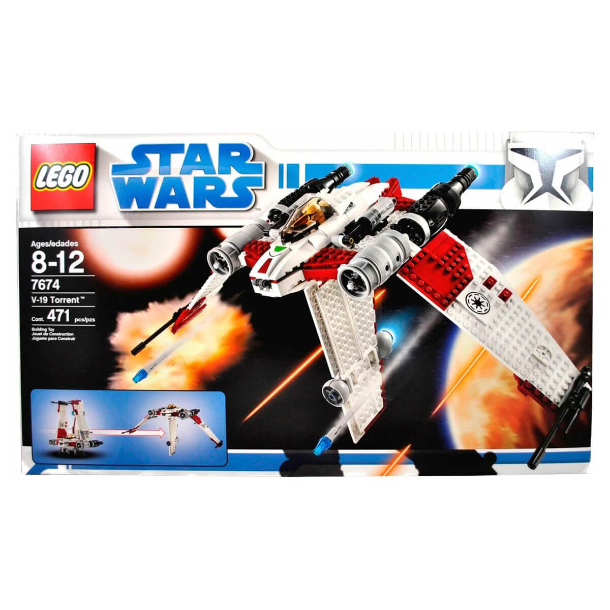 Конструктор LEGO Star Wars 7674 V-19 Torrent – заказать из-за рубежа в  «CDEK.Shopping»