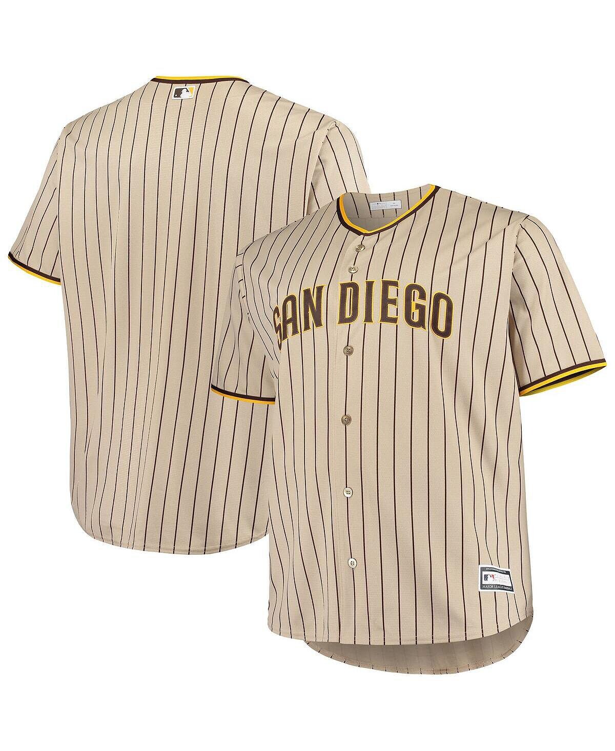 

Мужская коричневая футболка san diego padres big and tall road replica team Profile, коричневый