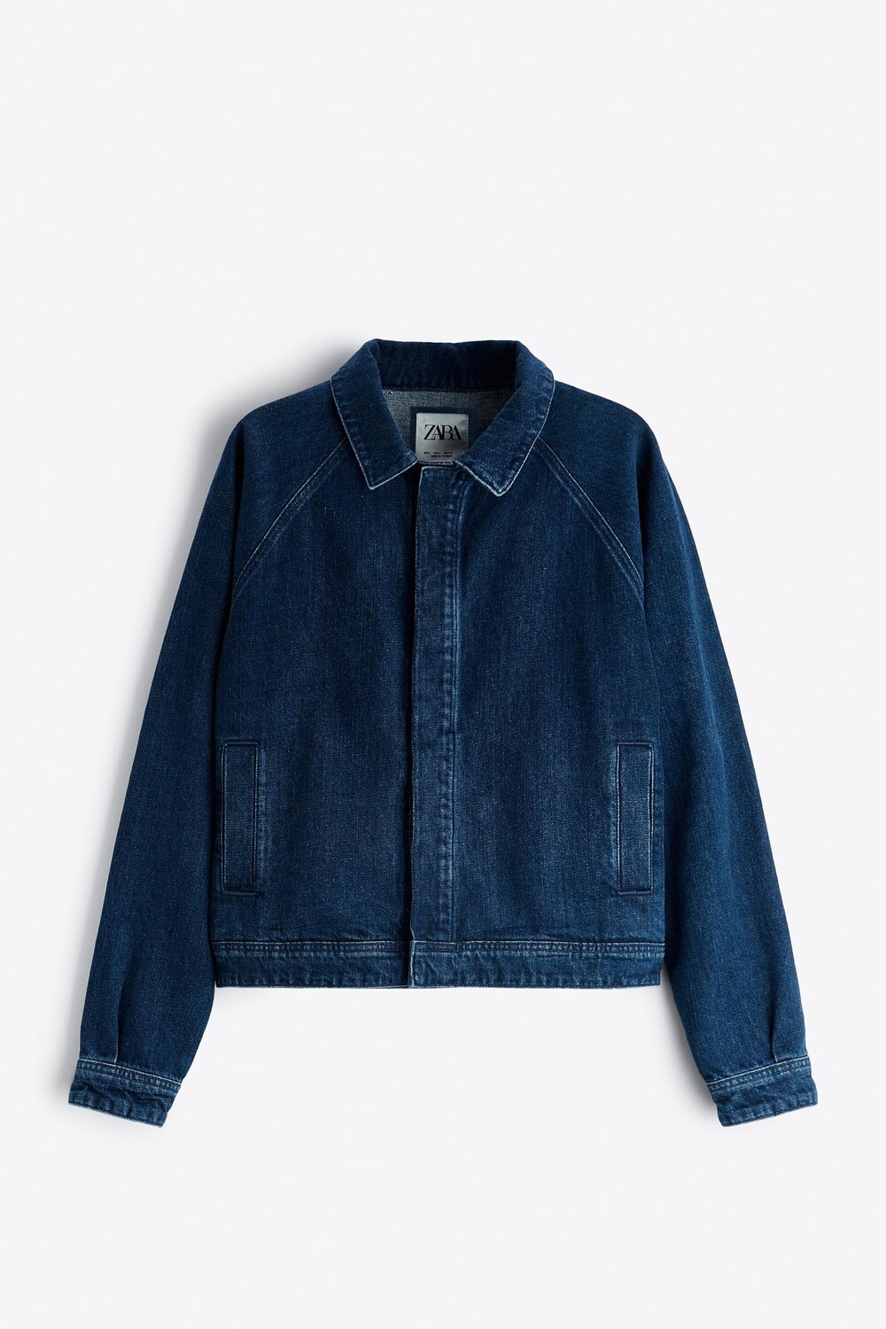 

Джинсовая куртка объемного кроя ZARA, синий