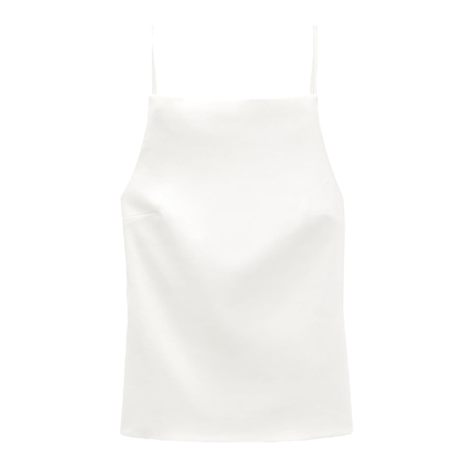 

Топ Zara Linen Blend With Open Back, белый