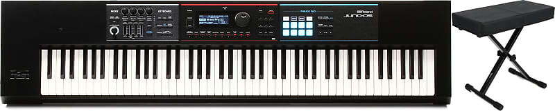 

Roland JUNO-DS88 88-клавишный синтезатор в комплекте с Gator Frameworks GFW-KEY-BNCH-1 Standard Black Keyboard Bench Roland + Gator Frameworks JUNO-DS88=1 GFW-KEY-BNCH-1=1