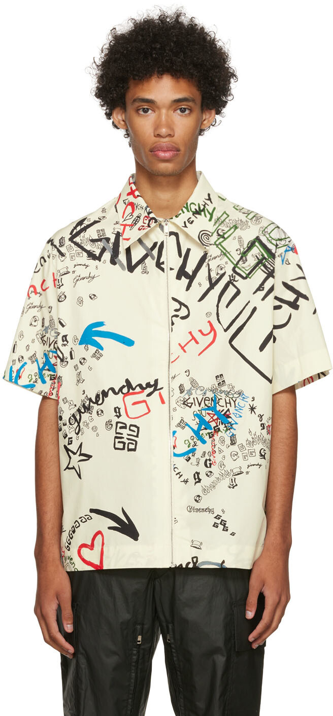 

Бежевая хлопковая рубашка Givenchy