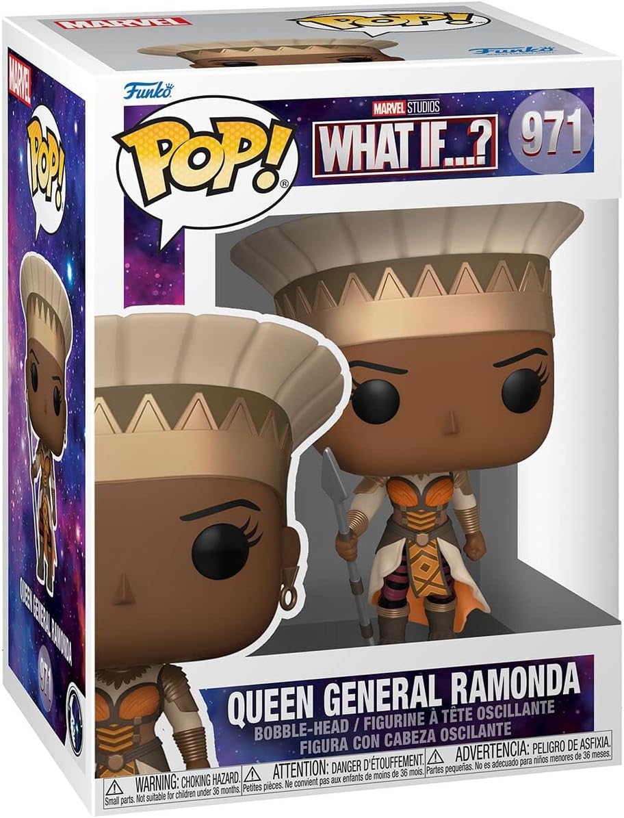 фигурка funko pop marvel what if – queen general ramonda bobble head 9 5 см Фигурка, Funko POP Marvel: What if? - Queen General Ramonda, Multicolor, (58650)