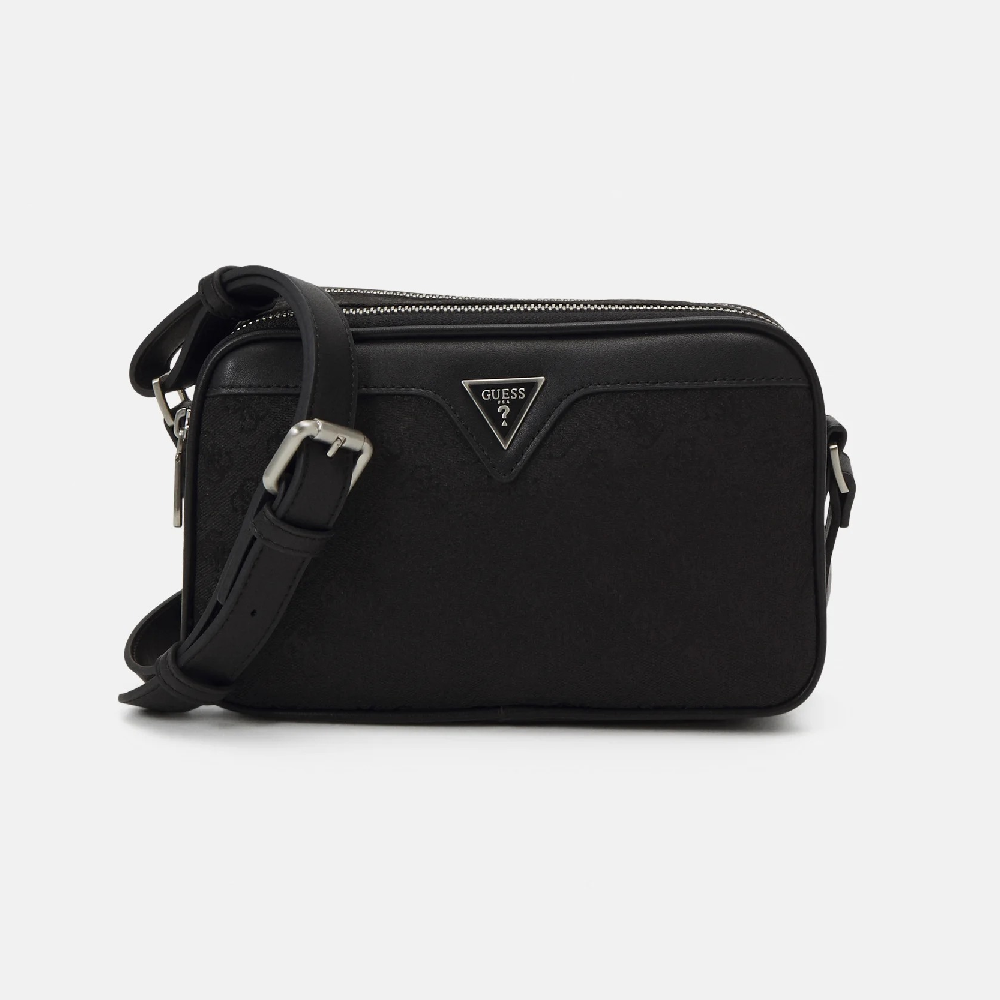 Сумка Guess Vezzola Jacquard Unisex, черный сумка кросс боди guess eco gemma camera bag голубой