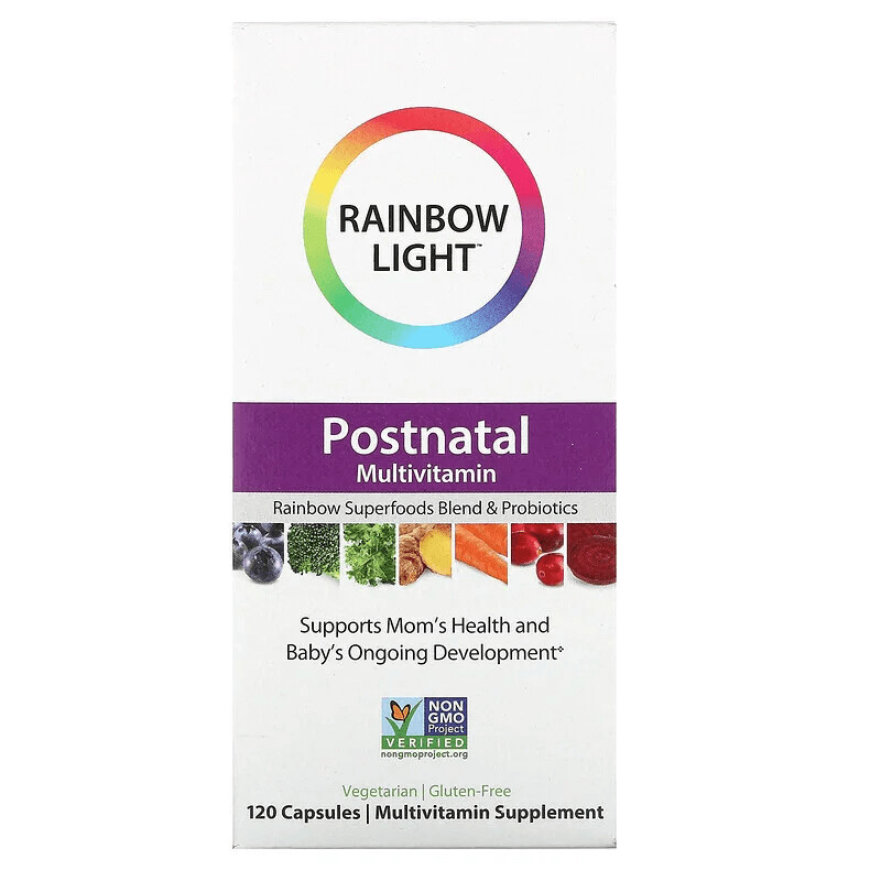 

Послеродовые поливитамины, 120 капсул, Rainbow Light