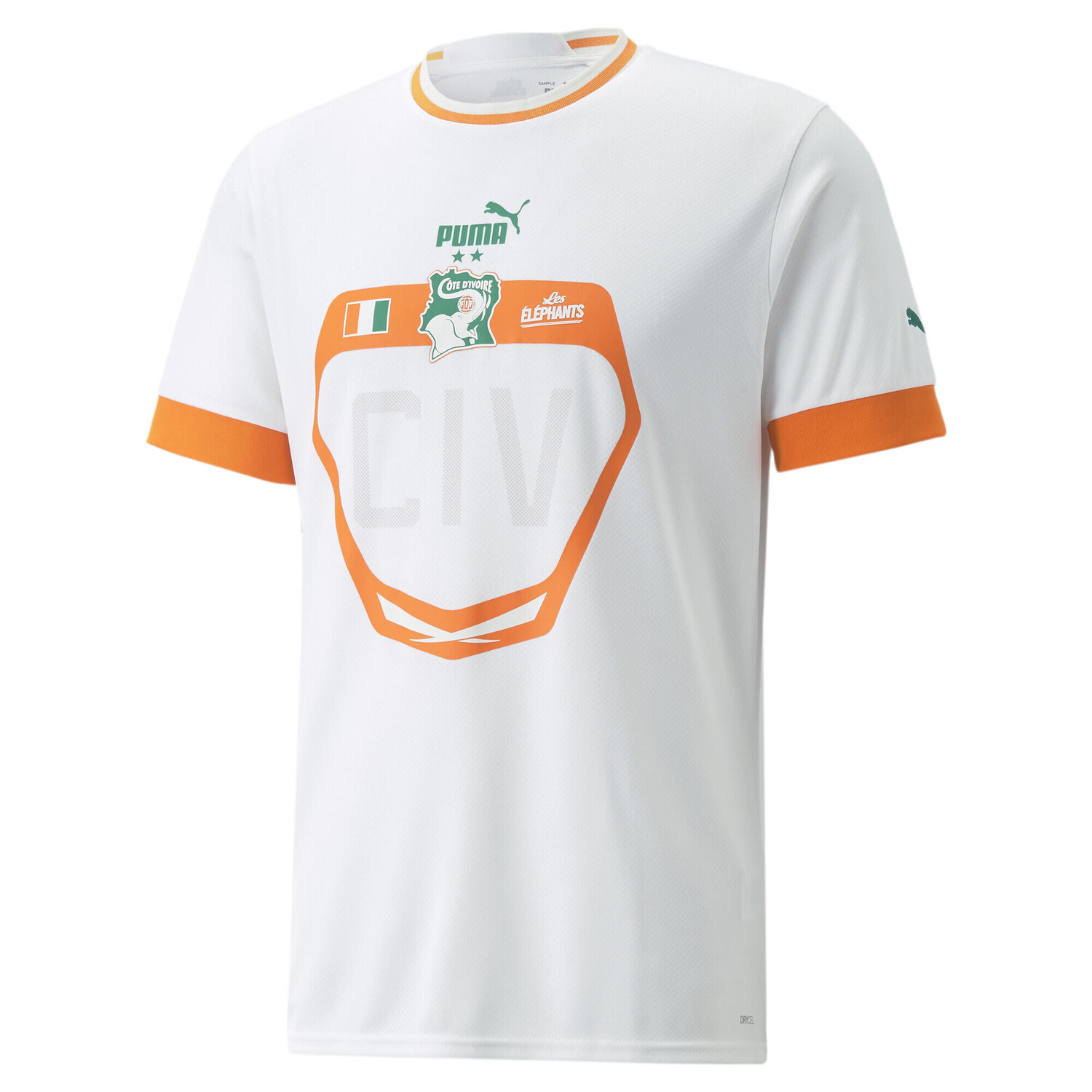 

Мужская выездная рубашка Ivory Coast 22/23 PUMA, белый/зеленый