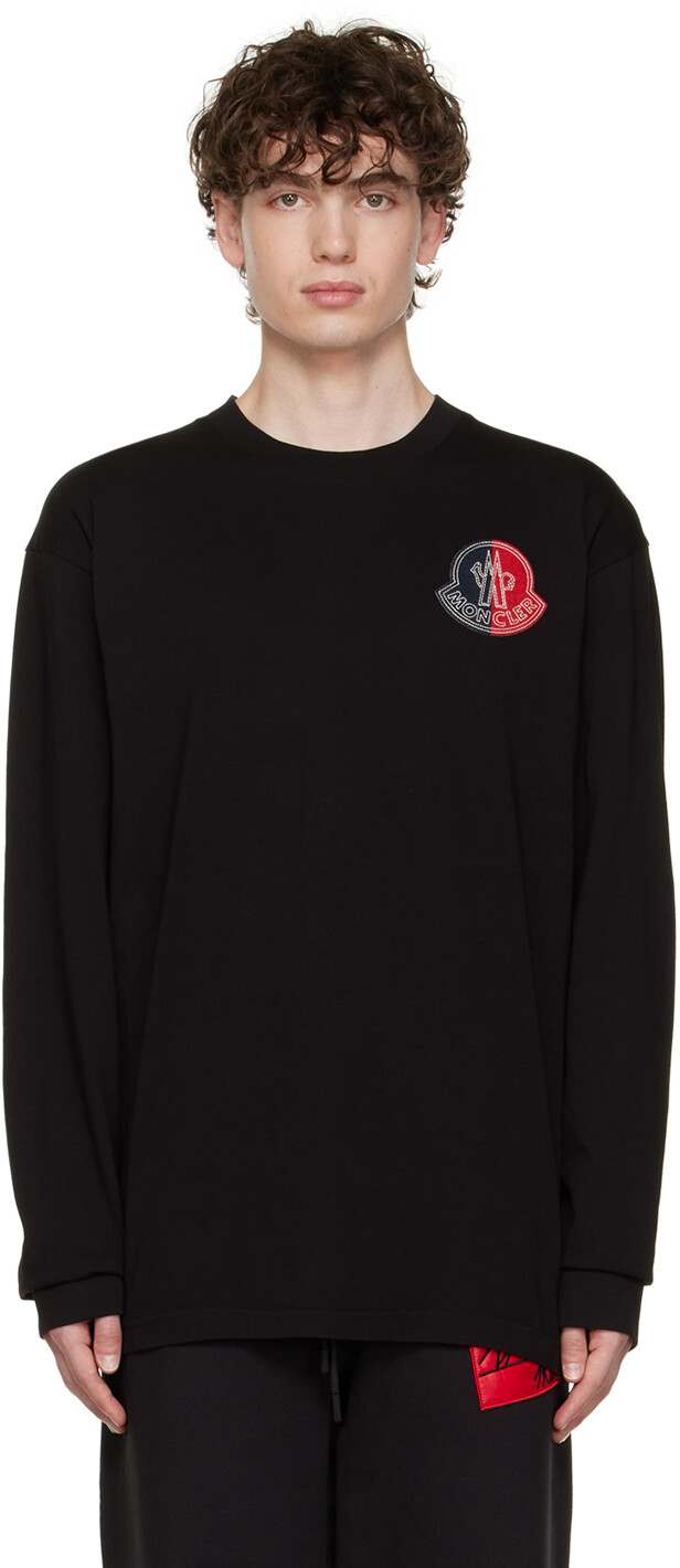 

2 Moncler 1952 Черная хлопковая футболка с длинным рукавом Moncler Genius, Черный