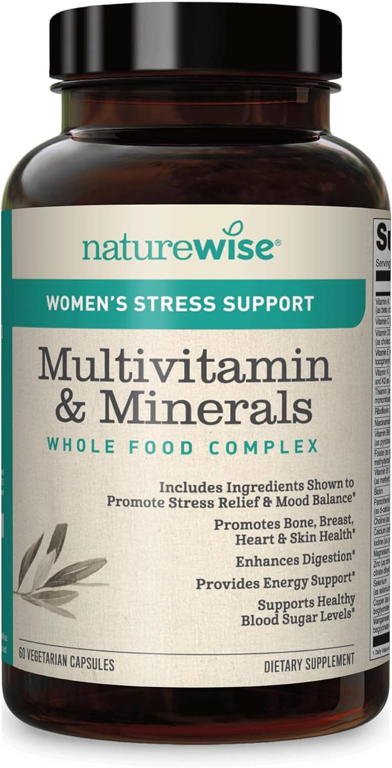 цена Комплекс мультивитаминов и минералов для женщин NatureWise Stress Support With Sensoril Ashwagandha, 60 капсул