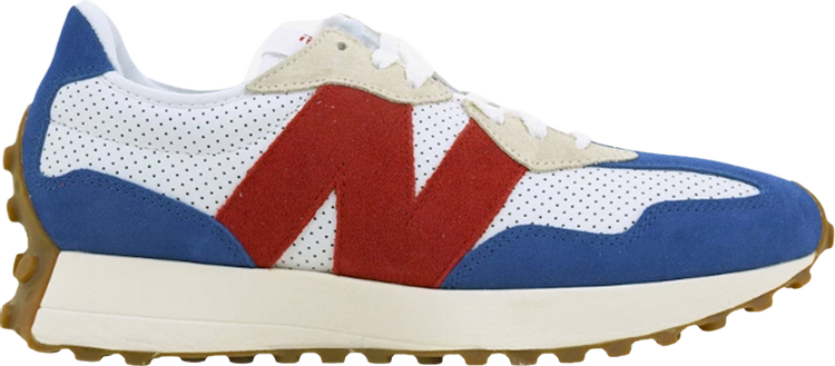 Лимитированные кроссовки New Balance 327 'White Blue Red' JD Exclusive, белый - фото