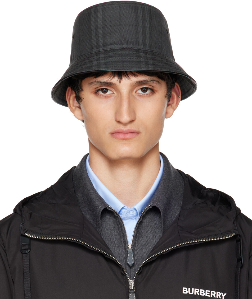 

Серая панама в винтажную клетку Burberry
