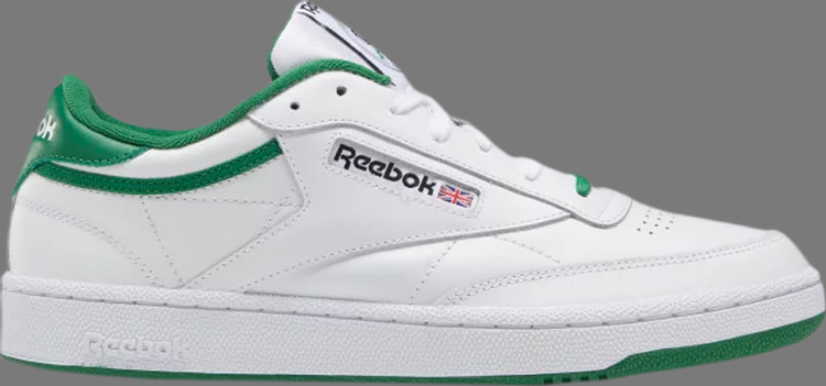 Кроссовки Reebok Club C 85 Leather, бело-зеленый