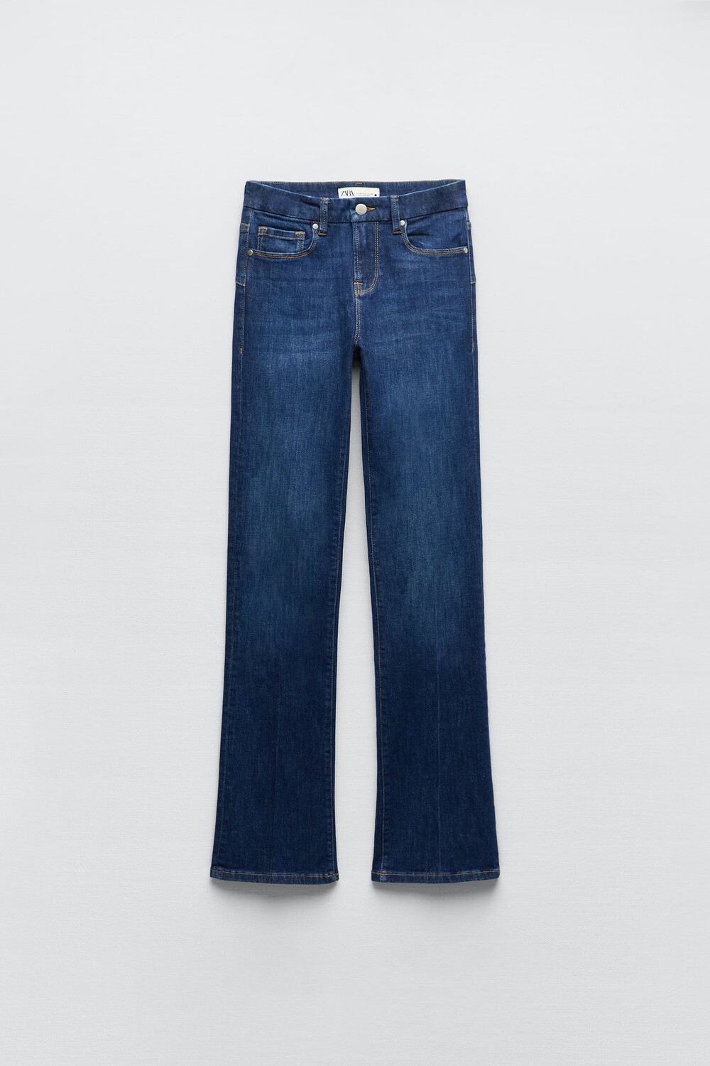 

Джинсы zw the contour bootcut ZARA, средне-синий