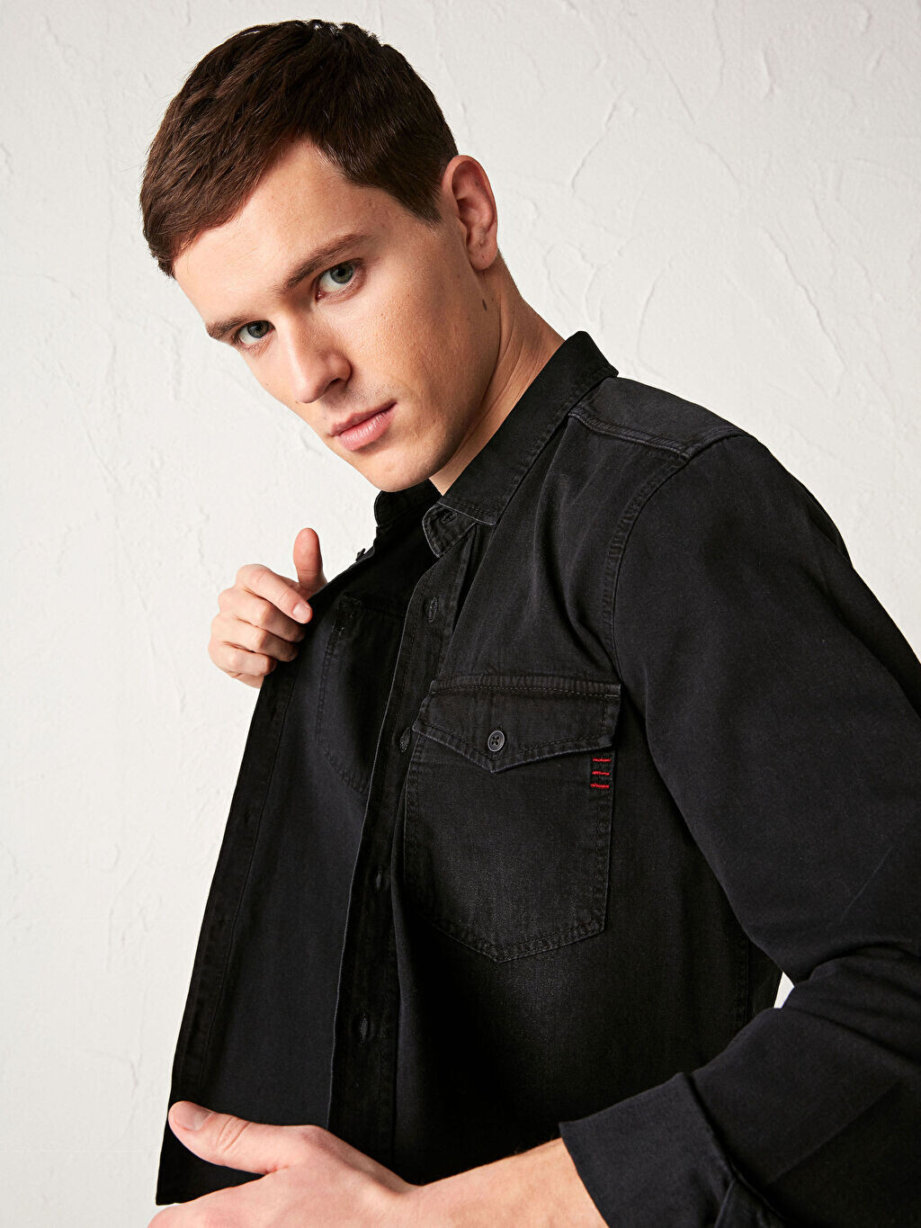 

Мужская джинсовая рубашка Slim Fit LCW Jeans