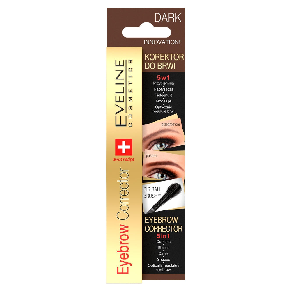 

Eveline Cosmetics Корректор для бровей 5в1 Корректор для темных бровей 9мл