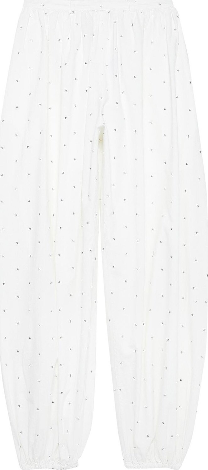 

Брюки MM6 Maison Margiela Logo Printed Balloon Pants 'White', белый