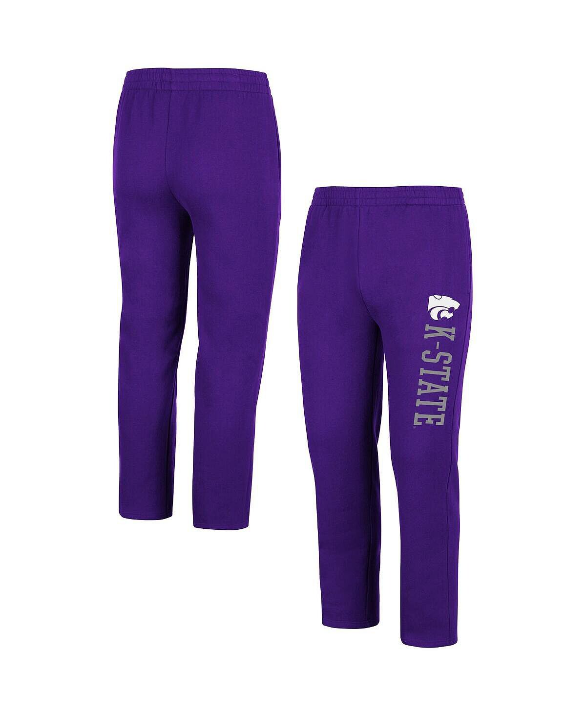 

Мужские фиолетовые флисовые брюки kansas state wildcats Colosseum, фиолетовый