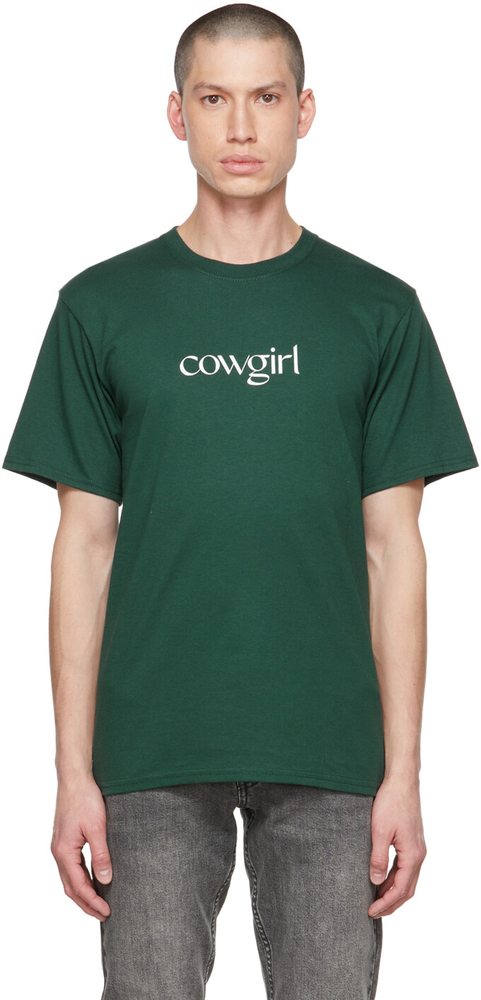 

Зеленая футболка с принтом Cowgirl Blue Co
