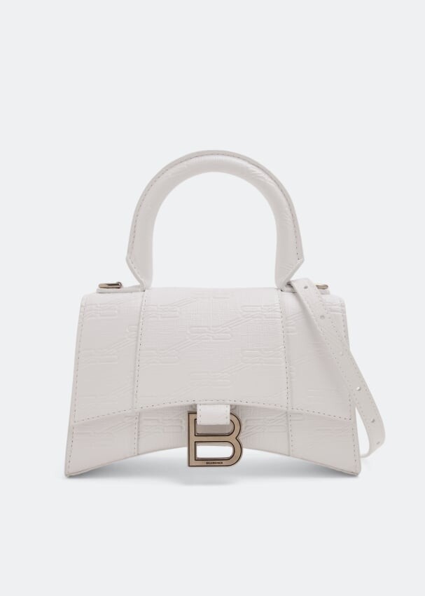 

Сумка BALENCIAGA Hourglass XS top handle bag, белый
