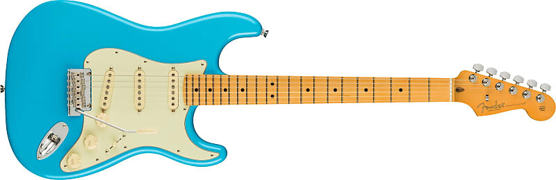 

Кленовая доска Fender American Professional II Stratocaster — синий Майами с жестким футляром AMPROIISTRATMNMBL