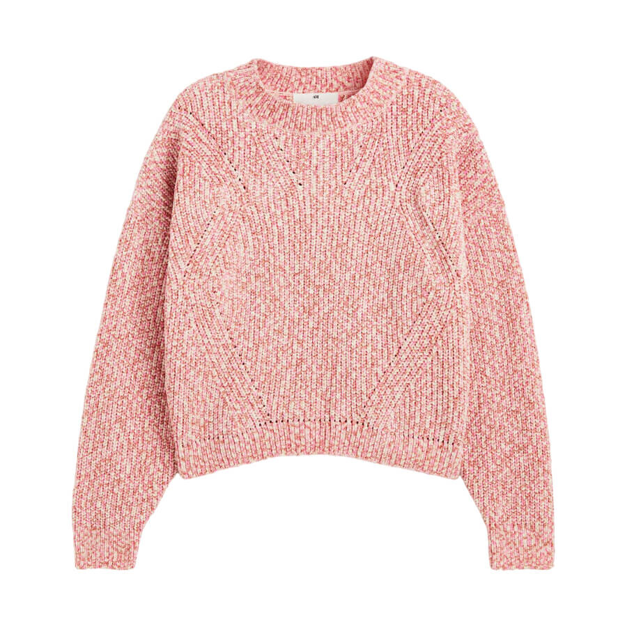 

Джемпер H&M Knit, розовый меланж