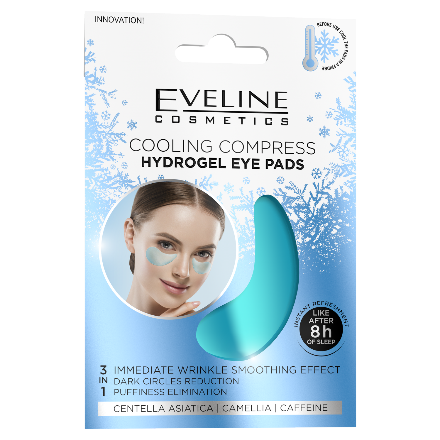 Eveline Cosmetics охлаждающие гидрогелевые патчи для глаз, 1 пара патчи для кожи вокруг глаз гидрогелевые охлаждающие eveline cosmetics с эффектом сияния 6 шт