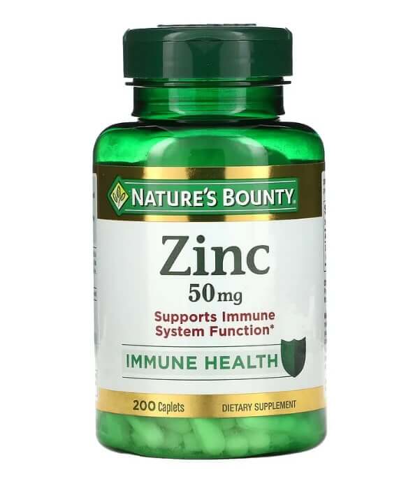 Цинк, 50 мг, 200 капсул, Nature's Bounty