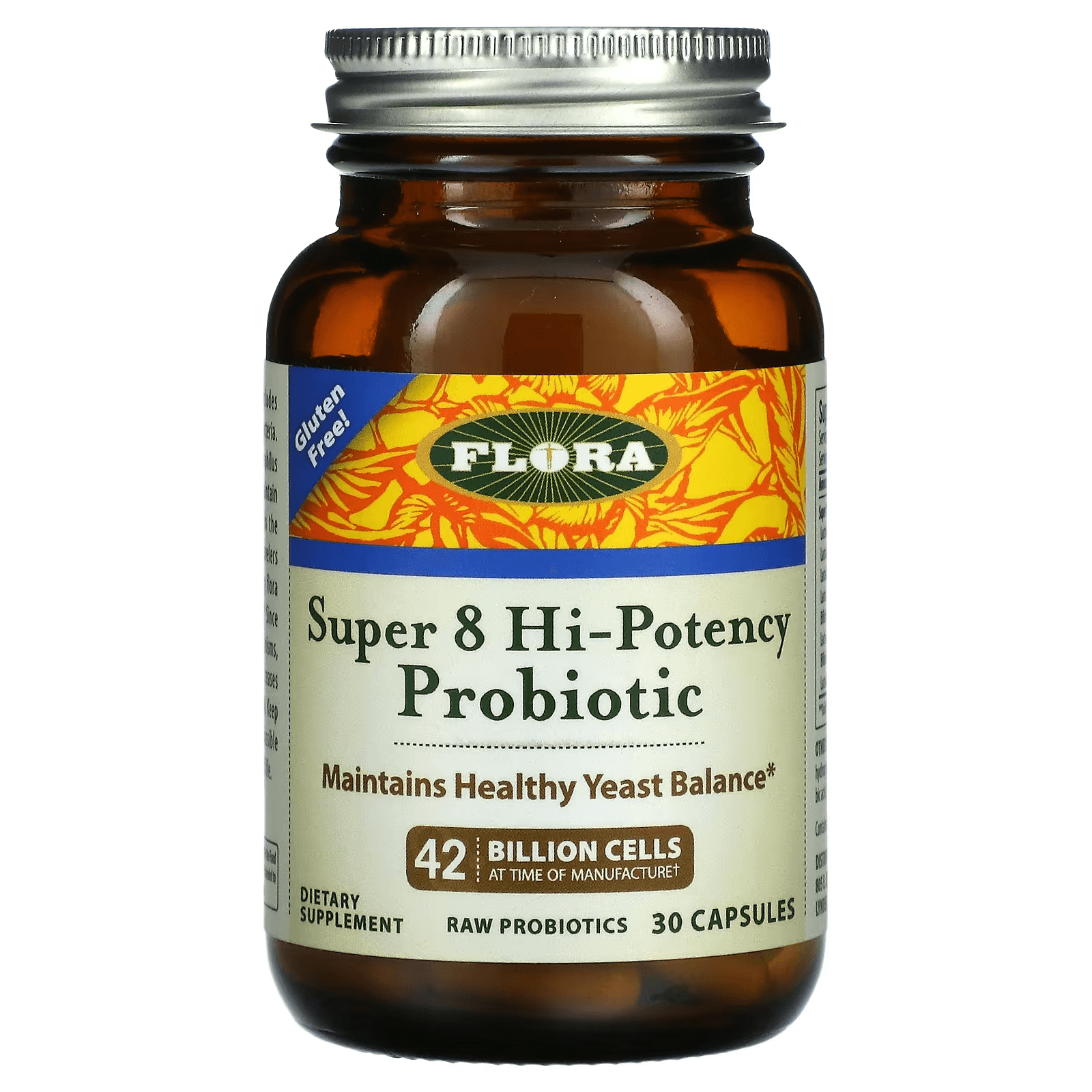 Пробиотик Super 8 Flora 42 миллиарда клеток, 30 капсул пробиотик natrol acidophilus probiotic в таблетках 100 шт