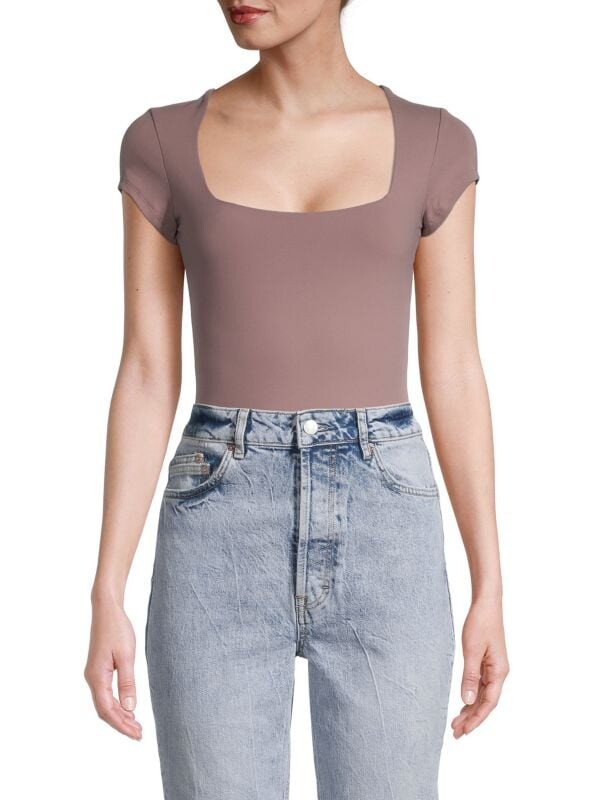 

Однотонное боди Free People Coyote
