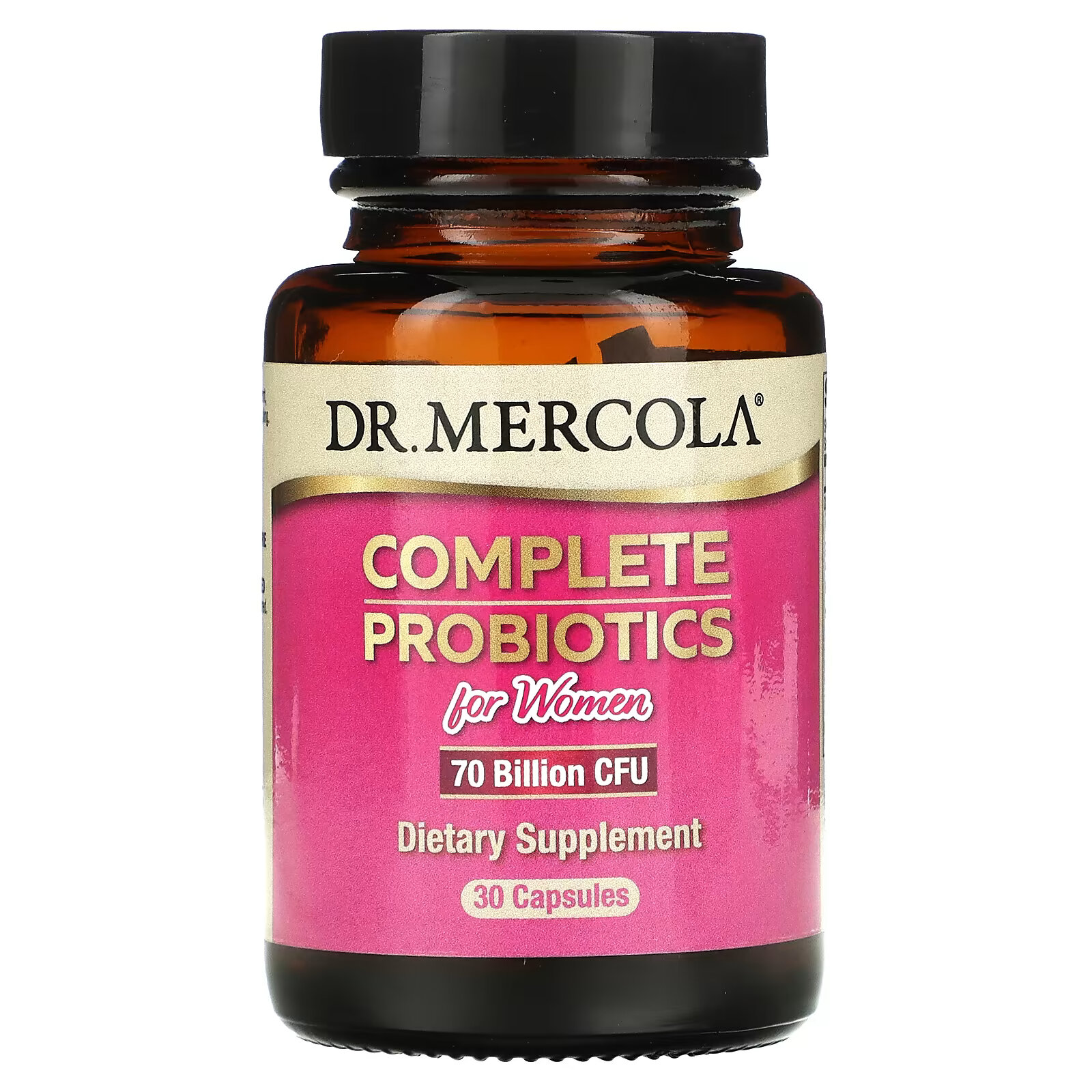 Dr. Mercola, Комплексные пробиотики для женщин, 70 млрд КОЕ, 30 капсул dr mercola комплексные пробиотики 70 млрд кое 90 капсул