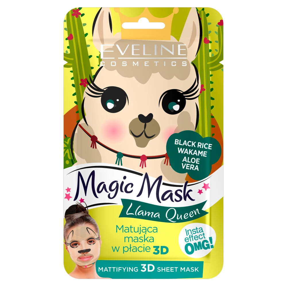 

Eveline Cosmetics Матовая маска Magic Mask Llama Queen в 3D листе