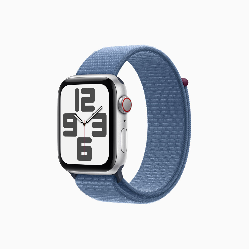 

Умные часы Apple Watch SE Gen 2 2023 (GPS + Cellular), 44 мм, Silver Aluminum Case/Winter Blue Sport Loop, Серебристый